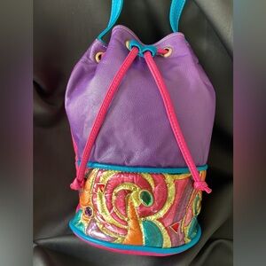 Vintage Colorblock Jewel Bag